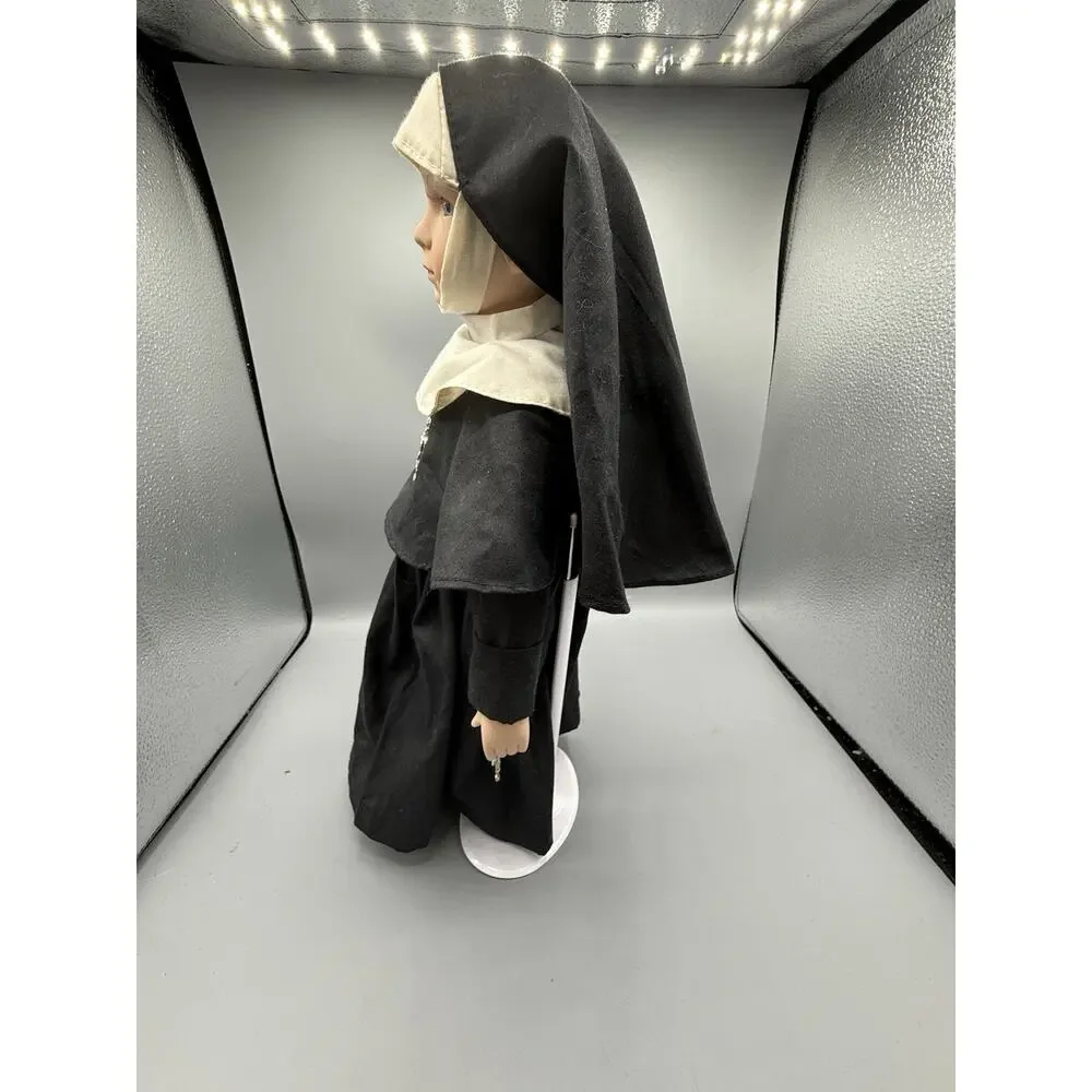 Catholic Nun Doll 18” Religious Collector Doll Habit Crucifix Rosary